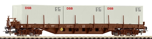 Piko 24527 Containervogn Rs DSB IV med 3x 20' containere DSB