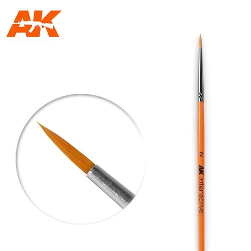 AK605 4 Rund pensel, syntetisk