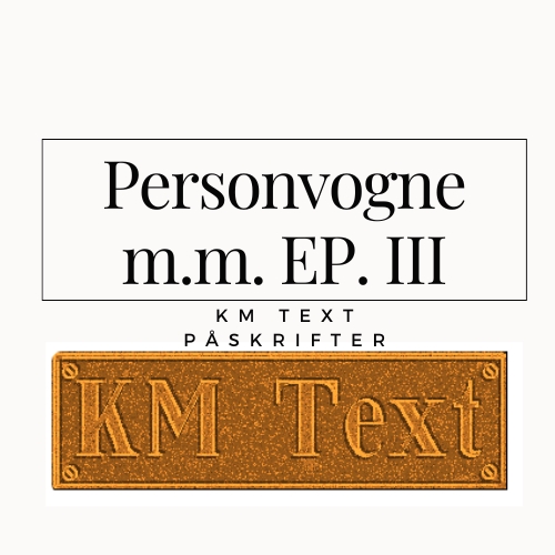 Personvogne m.m. ep III 