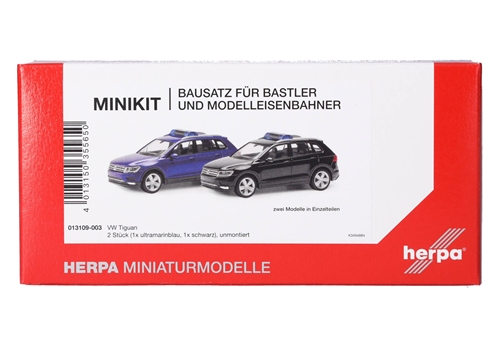 Herpa MiniKit 013109-003 VW Tiguan, ultra marineblå og sort (2 Stk), H0