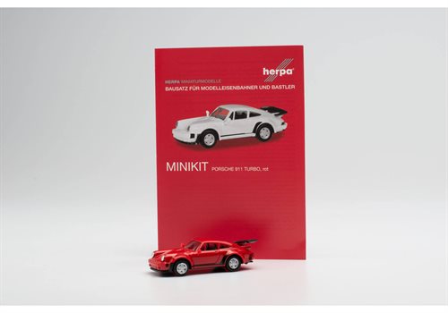 Herpa 013307-002 Porsche 911 Turbo, rød, H0