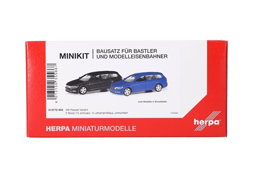 Herpa MiniKit 013772-003 VW Passat Variant, ultra marineblå og sort (2 Stk), H0