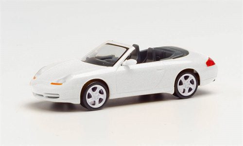 Herpa 032674-002 Porsche 996 C4 Cabrio, carraraweiß metallic H0 NYHED 2022