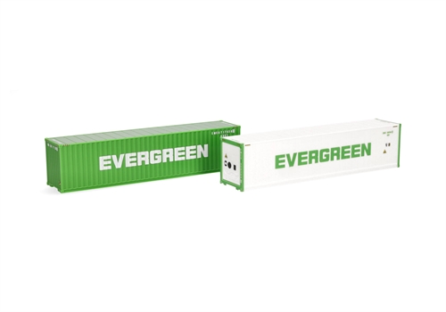 Herpa 076449-007 40ft Container Sæt "Evergreen", H0
