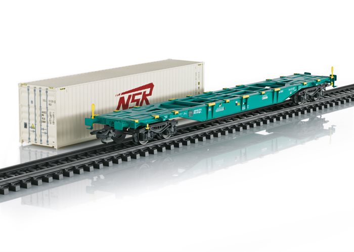 Märklin 47135 4-akslet containerfladvogn med 40-ft container, NSR, Lineas/NV, epbVI, H0