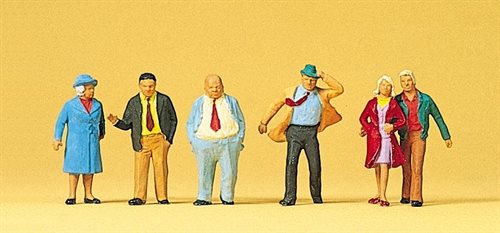 Preiser 10124 Passagerer, seks figurer, H0