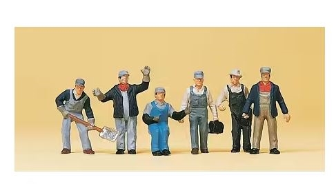 Preiser 10453 Personale US-Godstog, seks figurer, H0