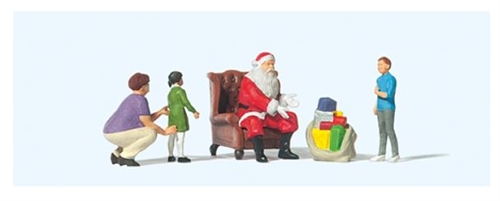 Preiser 10763 Julemand i lænestol og mor med børn, H0