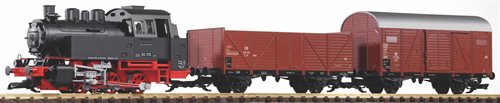 Piko 37120 Start-Set Güterzug BR 80 (inkl. Sound+Dampf) Spur G