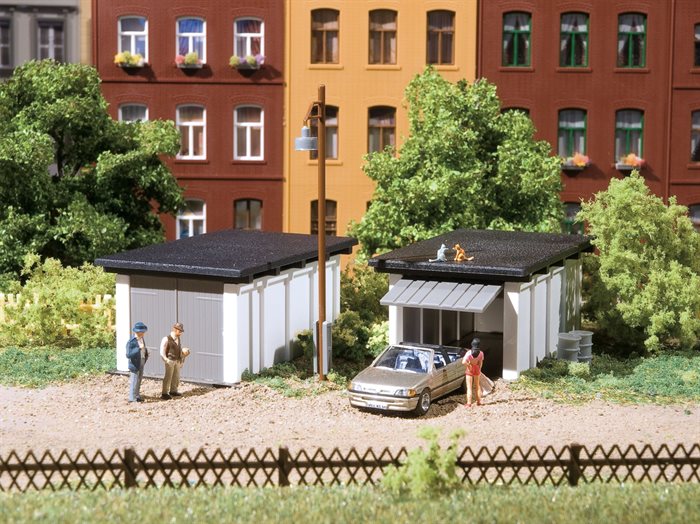 Auhagen 11420 præfabrikerede garager, H0