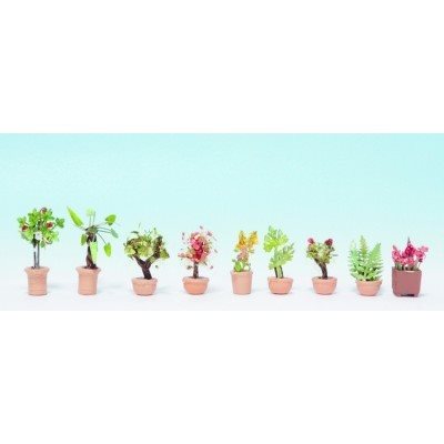 Noch 14082 Stueplanter i store blomsterpotter, H0 Nyhed 2014
