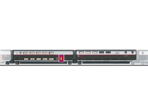 Märklin 43448 Supplerende vognsæt 3 til TGV INOUI, KOMMENDE NYHED 2026