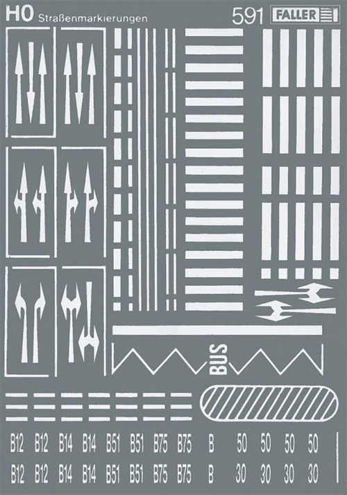 Faller 180536 Vejmarkeringer, H0