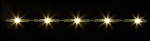 Faller 180654  2 LED skinner med 5 LED lys, varm hvid, 180 mm, H0