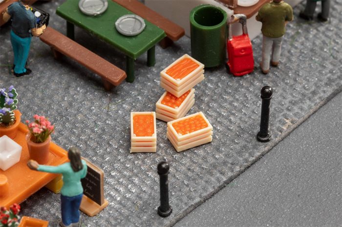 Faller 180868 4  Markedskasser med grøntsager, H0