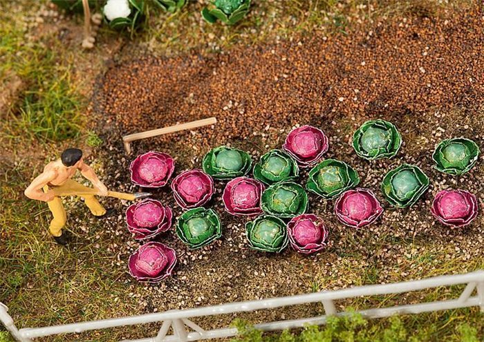 Faller 181263 10 hvidkåls- og 10 rødkålsplanter, H0 