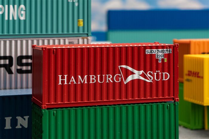 Faller 182001 20\' container, Hamburg Süd, H0