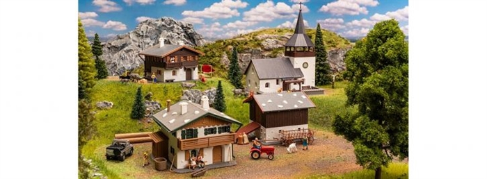 Faller 190075 Schweizisk landsby, auktionssæt, ep III, H0 KOMMENDE NYHED 2021