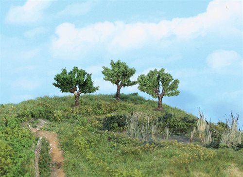 Heki 1911 Små piletræer, 3 stk. 5,5 cm høje, H0/TT/N, NYHED 2019