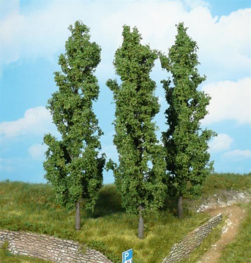 Heki 1918 3 stk popppeltræer 18 cm