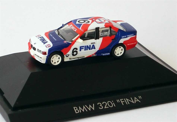 Herpa 035394 BMW 320i Cfs 1993 Oreca Fina nr. 6 Laurent Aiello, H0