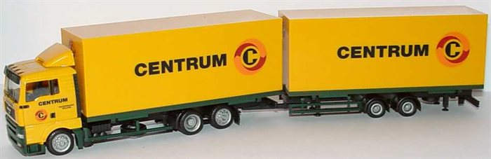 Herpa 146456 MAN TGA LX JumboTrailer truck „Centrum Valkenswaard“