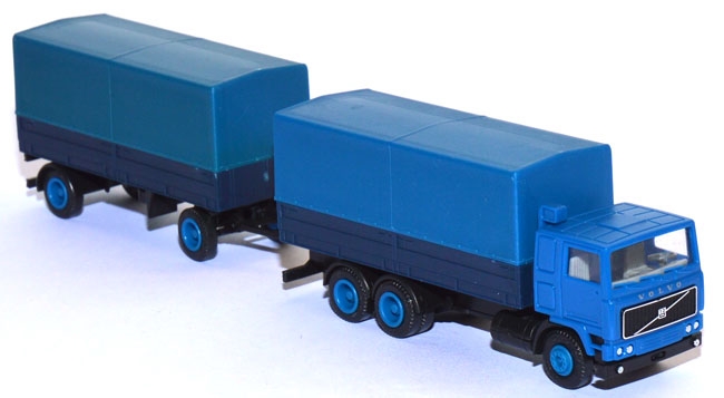 Herpa 801322 Volvo F12 forvogn-hænger med pressenning, H0