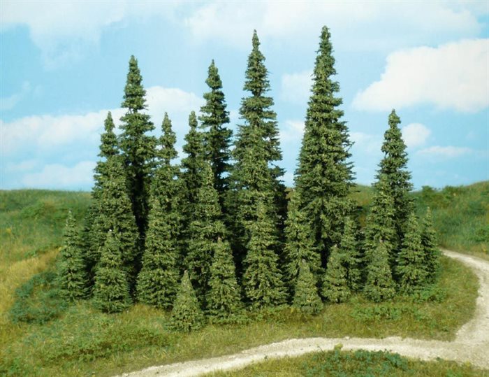 Heki 2182 10 juletræer uden fødder, 16 cm