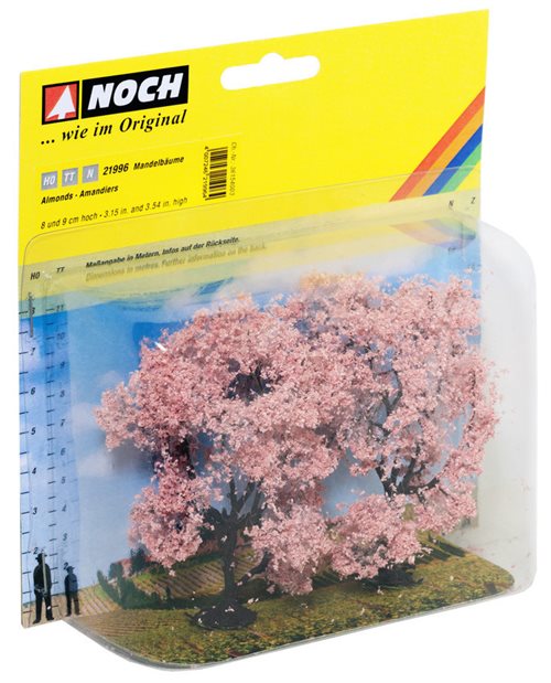 Noch 21996 Mandeltræer, 8 og 9 cm høje, H0