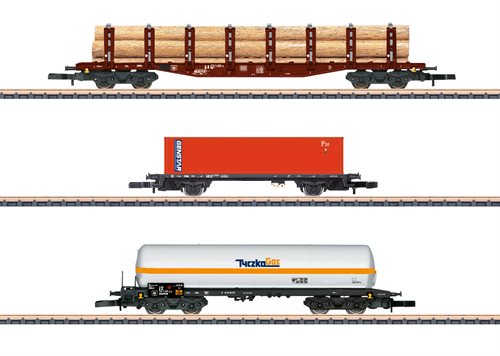 Märklin 82596 Güterwagen-Set mit gemischten Ladungen, Spur Z