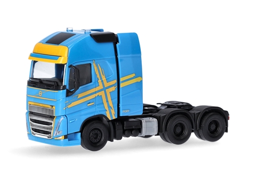 Herpa 318624-003 Volvo FH 16 GL XL 2020 trækket med sværlast rum 3-akslet, blå, H0