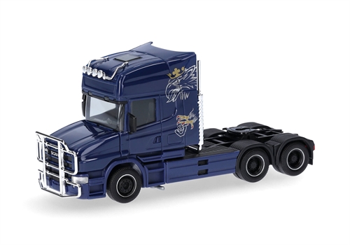 Herpa 319423-002 Scania Hauber 04 Topline trækker, 3-akslet, koboltblå, H0