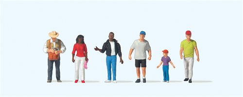 Preiser 10793 Passagerer, seks figurer, H0