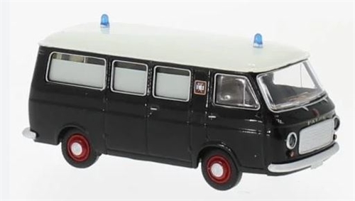 Brekina 34409 Fiat 328, Falck ambulance, sort, H0