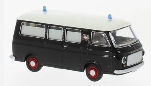 Brekina 34409 Fiat 328, Falck ambulance, sort, H0