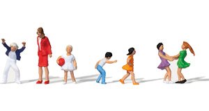 Merten 0212590 Skolebørn og lærer, syv figurer, H0