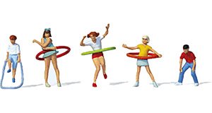 Preiser 10767 Børn, der leger, fem figurer, H0