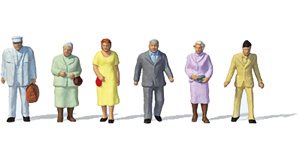 Preiser 14090 Fodgængere, seks figurer, H0