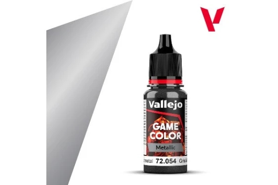 Vallejo 72054 Game Color Metallic Gunmetal 18ml (123)