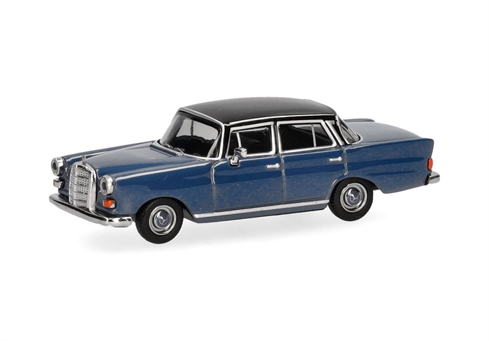 Herpa 430739-004 Mercedes-Benz 200 bagfinne, blå/sort, H0
