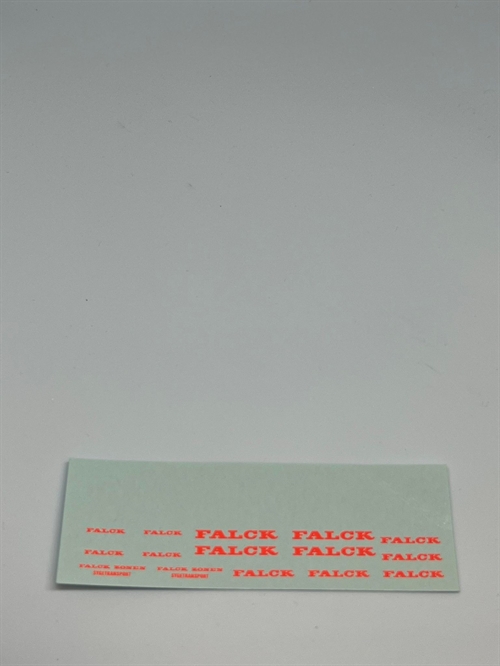 DMC Decals DP 112-126 Falck flouriserende røde tekster 1:43