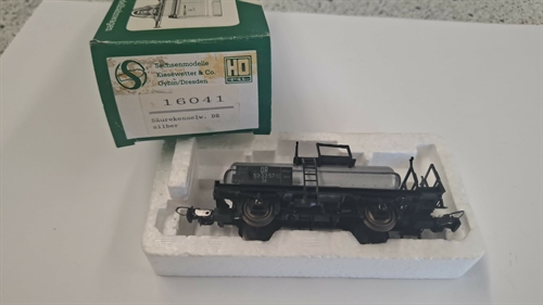 Sachsenmodelle 16041 syretankvogn DR. sølv (BRUGT)