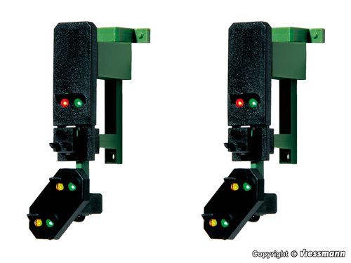 Viessmann 4752 H0 Bloksignalhoveder med fjernsignal og multiplex-teknologi, 2 stk