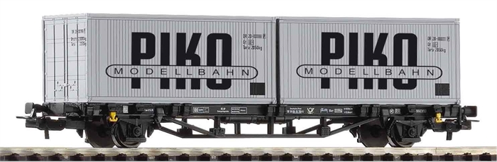 Piko 27709 Containervogn DR IV 2 x 20\' container "VEB PIKO" KOMMENDE NYHED 2024