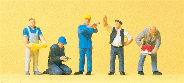Preiser 10498 Håndværkere, fem figurer, H0 