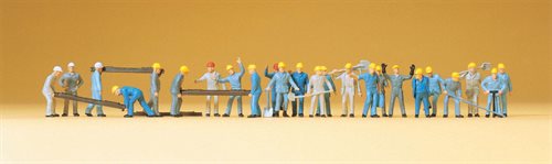 Preiser 14403 Jernbanearbejdere, 24 figurer, H0