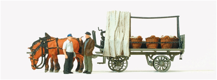 Preiser 30449 Platformvogn med grøntsagslæs, H0