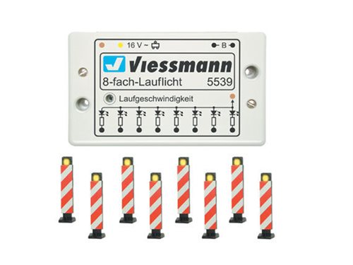 Viessmann 5040 afspærings bjælker med indbygget gule lysdioder samt elektronik til styring