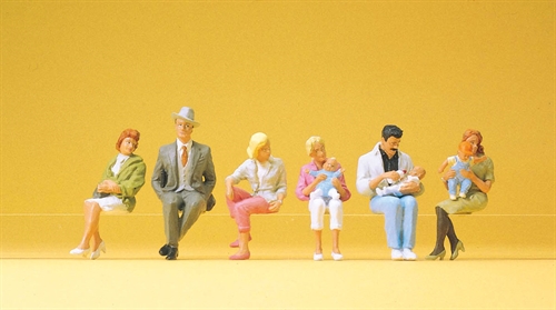Preiser 65327 Siddende personer, seks figurer, Spor 0