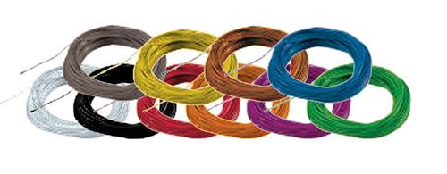 ESU 51940 Højflexibel kabel med en diameter på kun 0,5 mm, 10 meter HVID farve